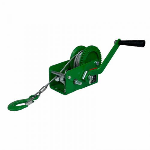 Лебедка ручная барабанная 500кг. HITCH HW 500, канат 10м