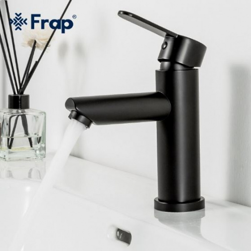Смеситель д/р Frap® d35, на гайке, F10801-6 нержавейка, Черный