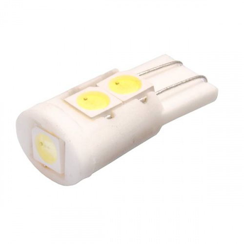 Автолампа диод T10 (W5W) 12V 5 SMD диодов 1-конт Белая SKYWAY (в компл. 2 шт.)