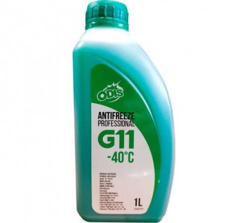 Антифриз ODIS G11 Antifreeze Professional Green -40°C 1L (1.077кг)