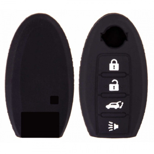 Чехол на ключ автомобильный SKYWAY силиконовый для NISSAN(4 кнопки)
